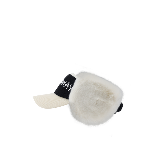 여성 니트 이어워머 바이저