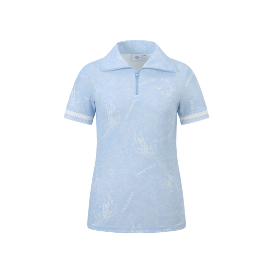 여성 여름 와이드에리 반팔티셔츠