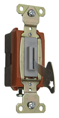 Extra Heavy Duty Spec. Grade 347VAC Locking Toggle Switch Back and 
