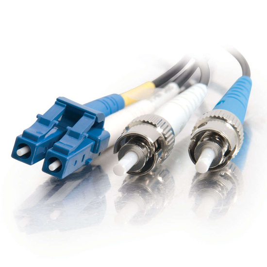32.8ft (10m) LC-ST 9/125 OS2 Duplex Single-Mode PVC Fiber Optic Cable ...