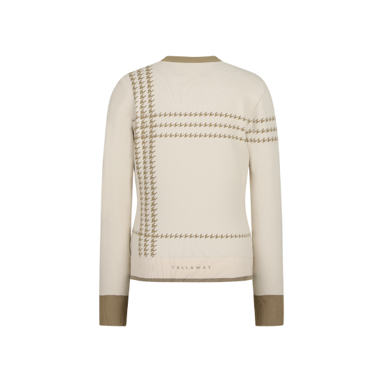 가을 여성 체크 패턴 풀오버