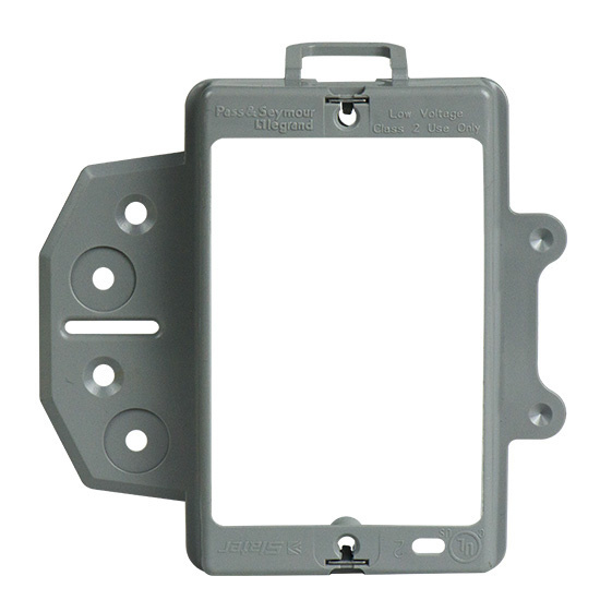 1Gang Low Voltage Mounting Bracket with QuickConnect Low Voltage Brackets Data Connectivity