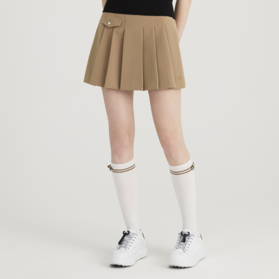 가을 랩스타일 플리츠 큐롯 팬츠