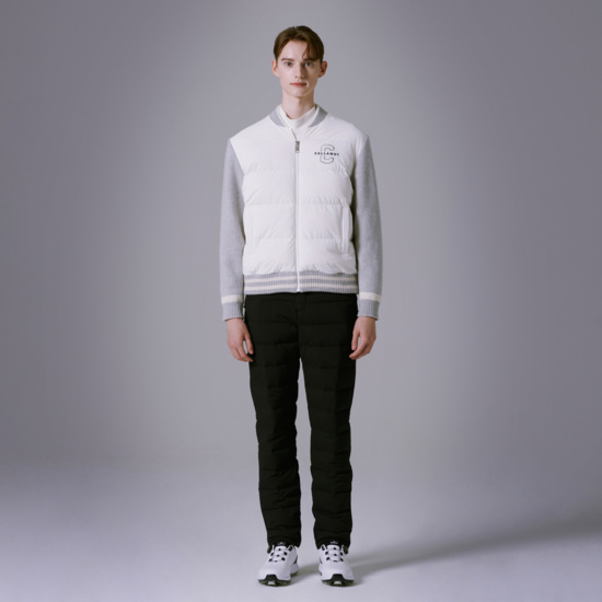 남성  바시티 하이브리드 스웨터