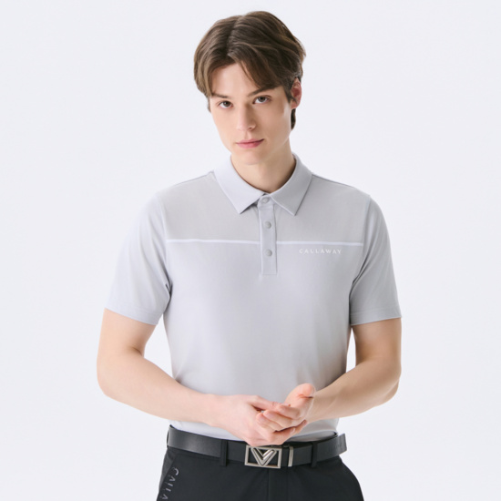 여름 디자인메쉬 블럭 Y에리 반팔 티셔츠