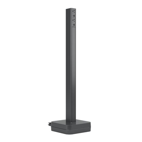 dash Power Tower, Graphite InSurface Furniture Power Furniture