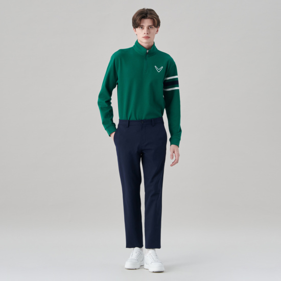 남성 봄 면라이크 슬림팬츠