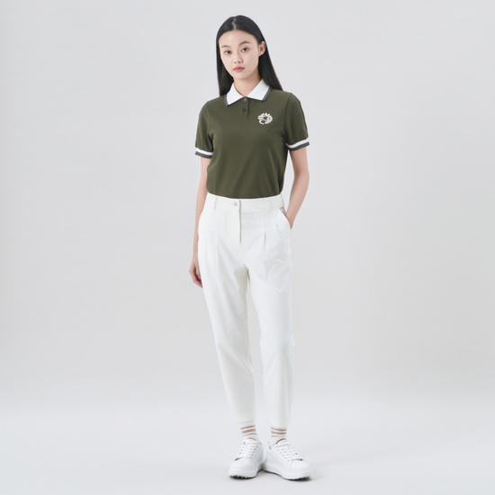 여성 여름 투턱 배기핏 팬츠