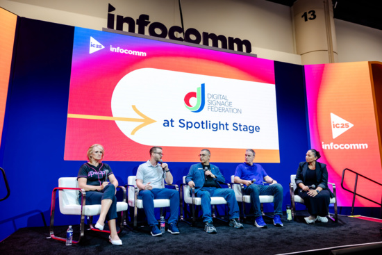 Crowded InfoComm Stage Area
