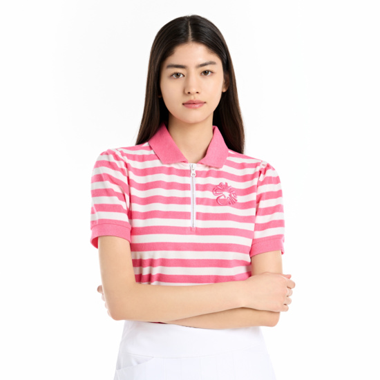 여성 여름 테리 스트라이프 티셔츠