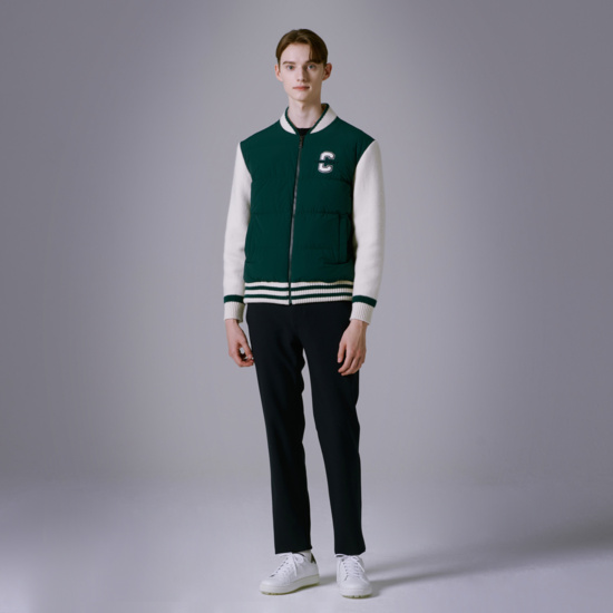 남성  바시티 하이브리드 스웨터