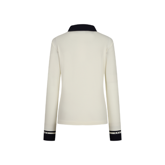 겨울 여성 카라 배색 티셔츠