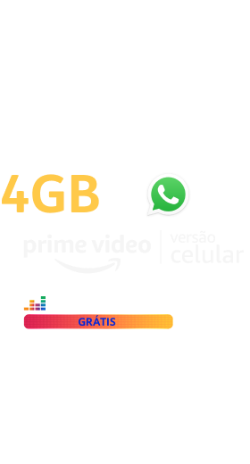 Lê-se: 4 gigas mais WhatsApp mais Prime Video mais Deezer Go grátis por 40 reais ao mês. Lê-se: 4 gigas mais WhatsApp mais Prime Video mais Deezer Go grátis por 40 reais ao mês.