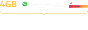 Lê-se: 4 gigas mais WhatsApp mais Prime Video mais Deezer Go grátis por 40 reais ao mês. Lê-se: 4 gigas mais WhatsApp mais Prime Video mais Deezer Go grátis por 40 reais ao mês.